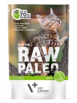 RAW PALEO konservi kaķēniem ar medījumu 12 x 100g